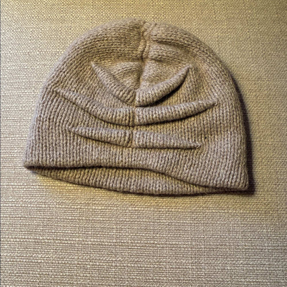 Beige Knit Beanie